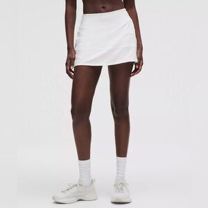 Lululemon Pace Rival Mid-Rise Skirt Long White Size 8 Tall